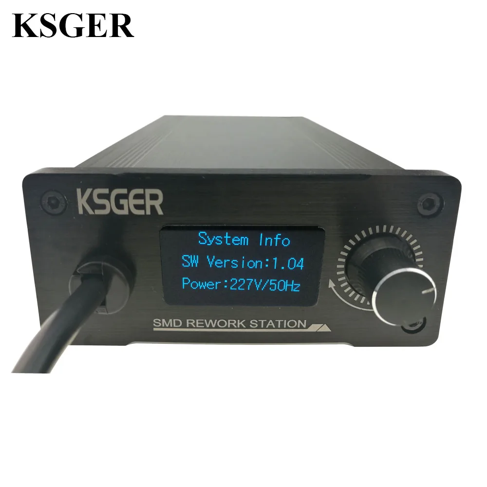 

KSGER Hot Air Gun Soldering Station Handle Electronic STM32 Digital T12 Nozzle Stand 220V DIY Welding Tools Heating Elements