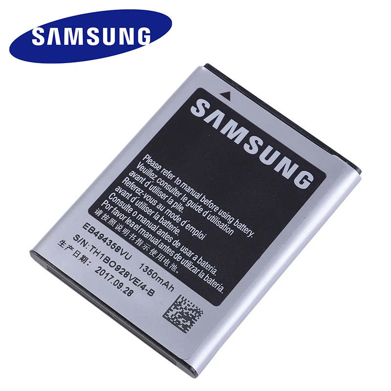 

SAMSUNG EB494353VU For Samsung S5330 S5232 C6712 S5750 GT-S5570 i559 S5570 Genuine Battery 1200mAh Replacement Phone Battery