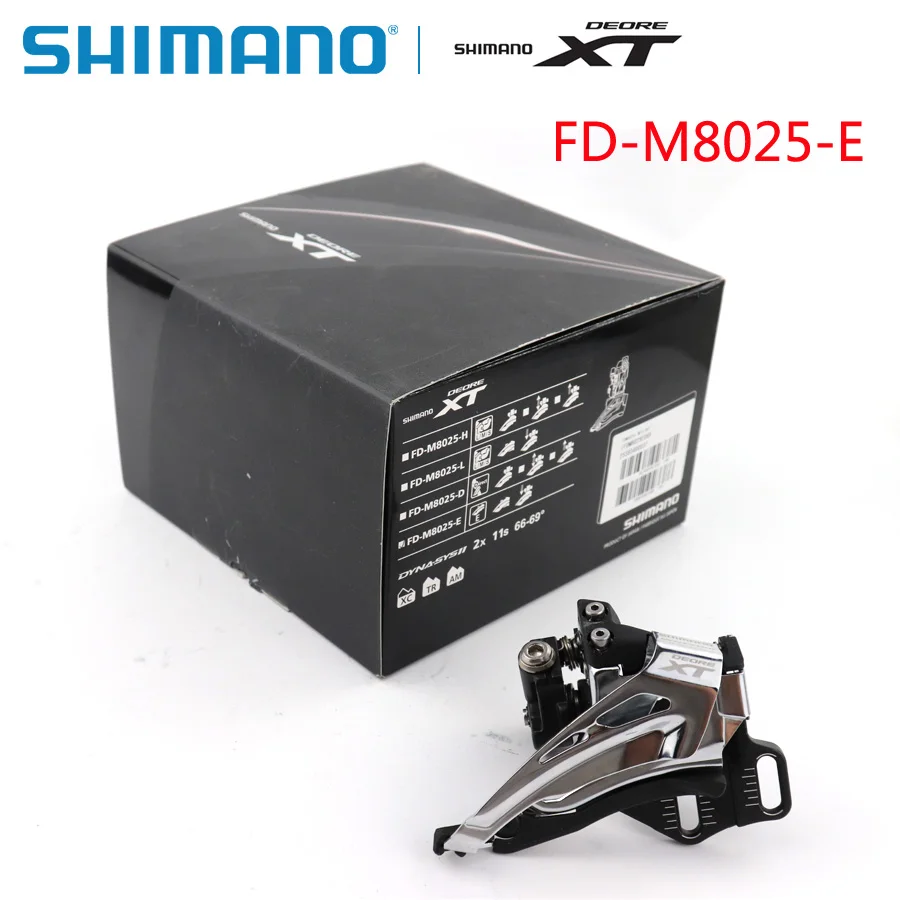 SHIMANO DEORE XT FD M8025 передний переключатель оригинальная коробка MTB переключатель 2X11Speed запчасти для велосипеда