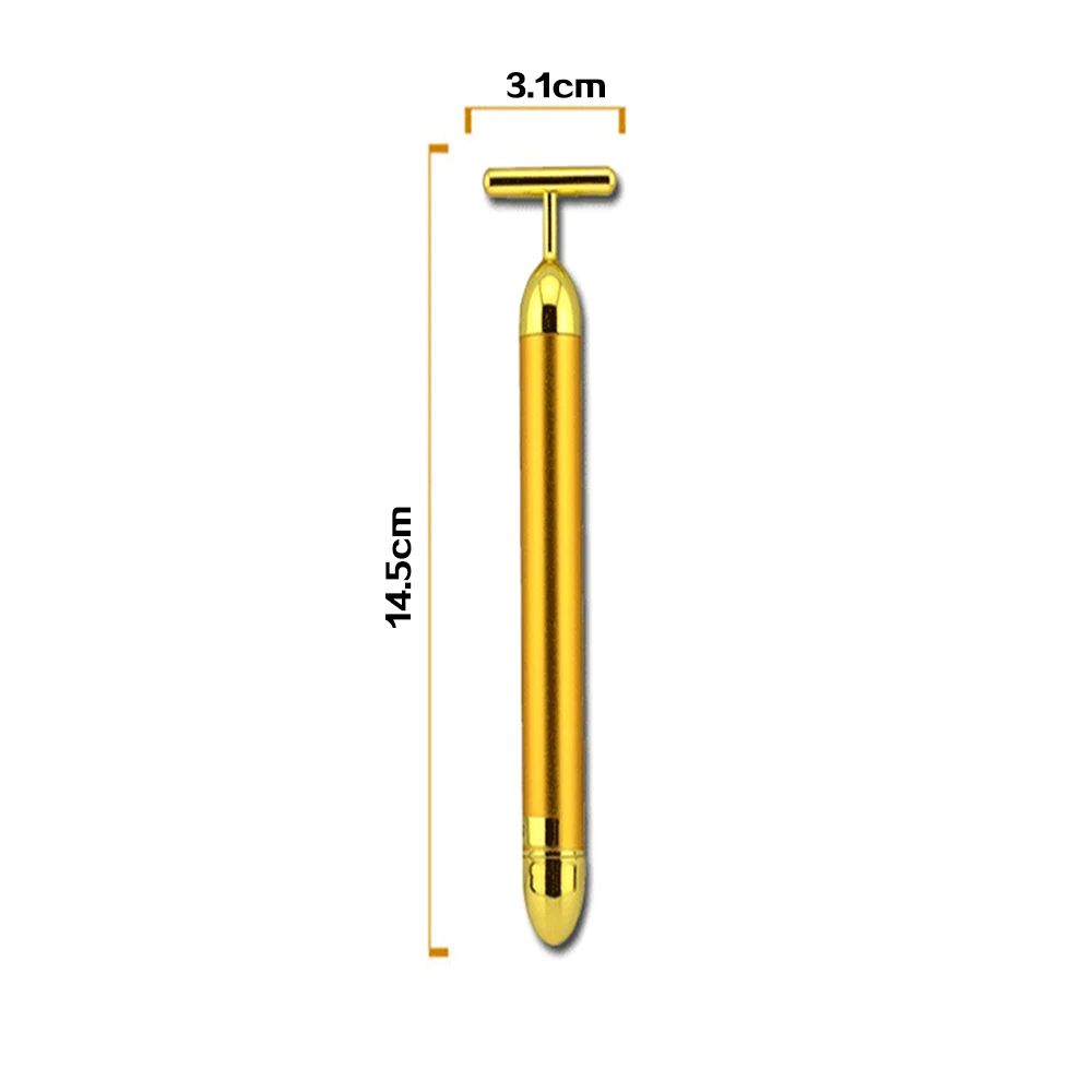 Массажер для лица, подтягивающая палку для подтягивания кожи, массажный бар для красоты, пульс, укрепляющий 24K золотой вибратор для лица, ролик для похудения