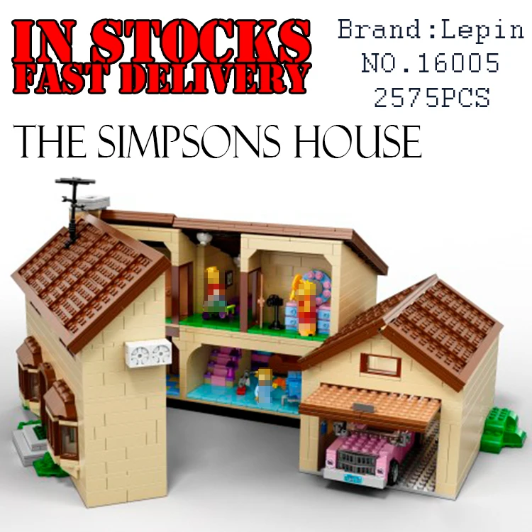 

New Lepin 16005 2575Pcs Simpson's family Kwik-E-Mart Set action figures Building kit Blocks Bricks Toys for children gifts 71006