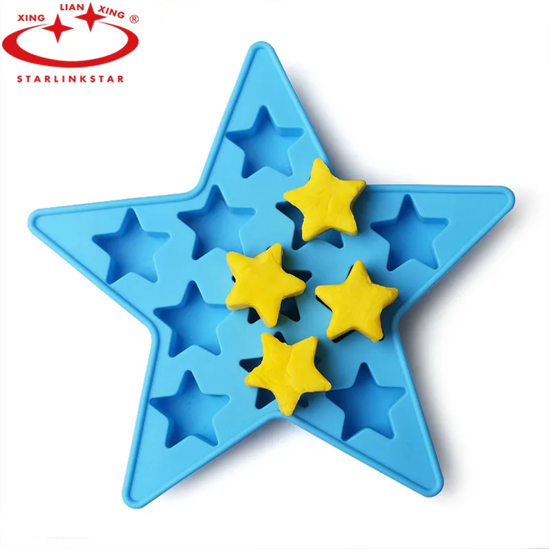 

1pcs Summer Bar Drink Whiskey Sphere Silicone Star Shape Ice Mold Brick Ice Cube Maker Tray Mold Mould Sorvete Ice Cream Tools