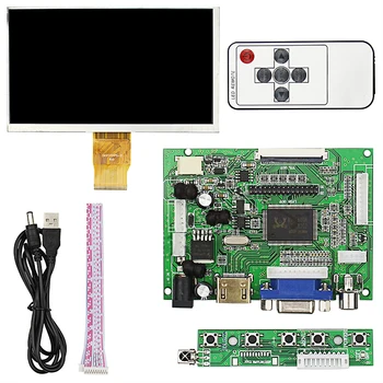 

7inch 800x480 LCD Monitor Display Screen with Driver Board HDMI VGA 2AV for Raspberry Pi 3