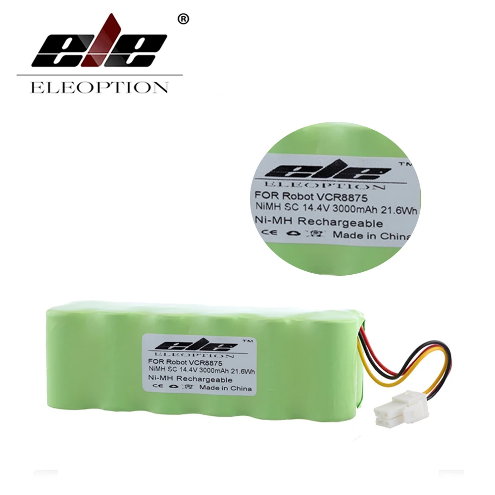 

ELEOPTION High Quality 14.4V 3000mAh 3.0Ah Ni-MH Rechargeable Vacuum Cleaner Battery For Samsung NAVIBOT VCR8875 14.4 Volt
