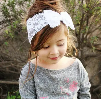 

20pcs/lot Baby Girl Lace Big Bow Headband
