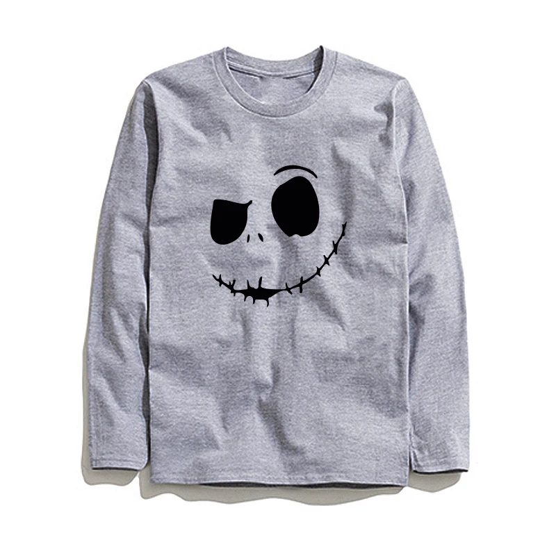 

COOLMIND BA0117L 100% cotton why so serious print men T shirt casual long sleeve o-neck loose Tshirt autumn t-shirt for men