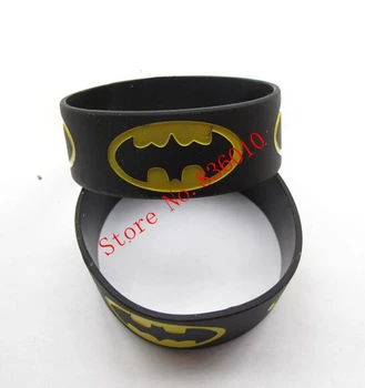 

New 50 pcs Popular Batman Wristband Silicone Promotion Gift Filled In Color Bracelet Creative Gifts Y-54