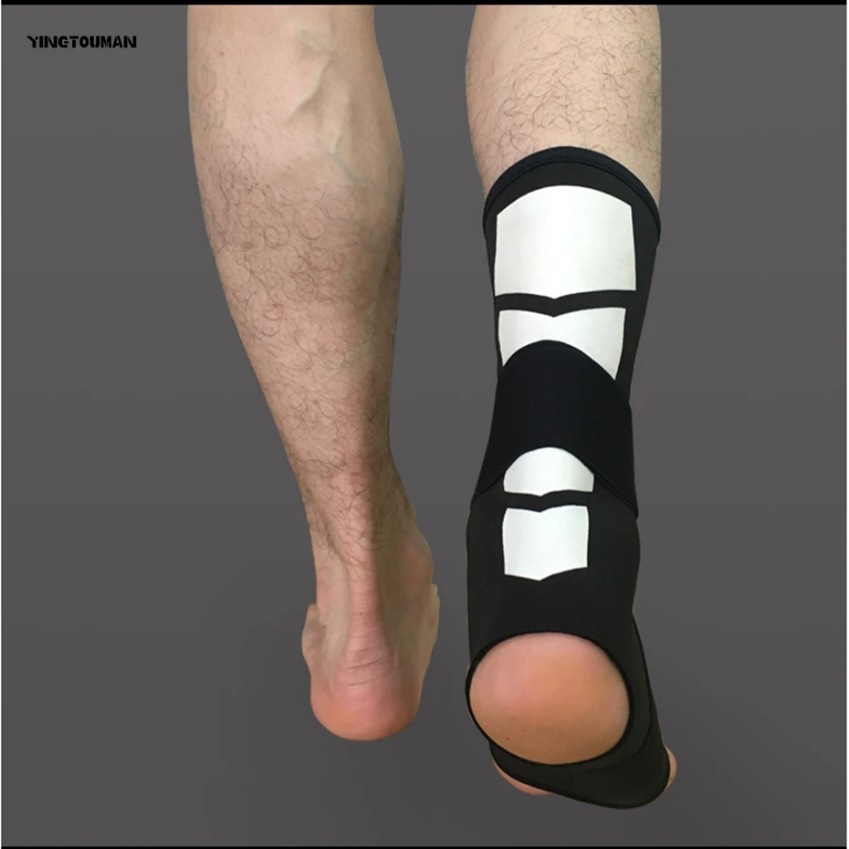 

YINGTOUMAN 2 pcs/lot High Elastic Bandage Compression Knitting Sports Protector Basketball Soccer Ankle Support Brace Guard