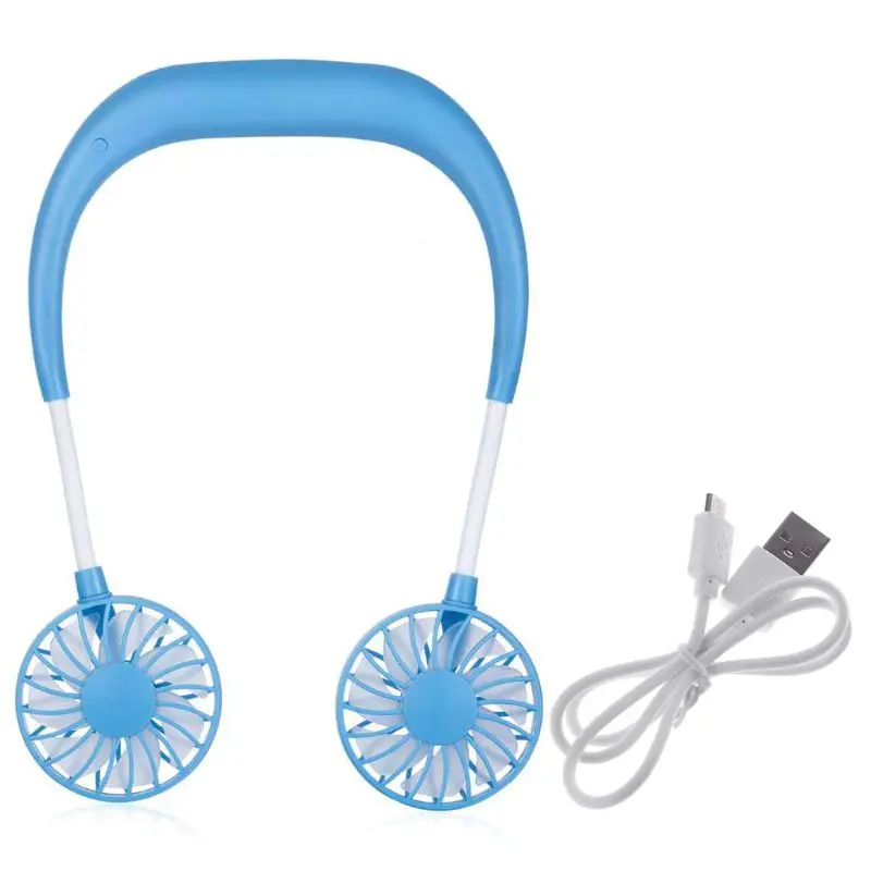 

Hands Free Neck-Type Hanging Personal Fan With USB Cable Rechageable Portable Mini Cooling Tool For Outdoor Home Office Trvel