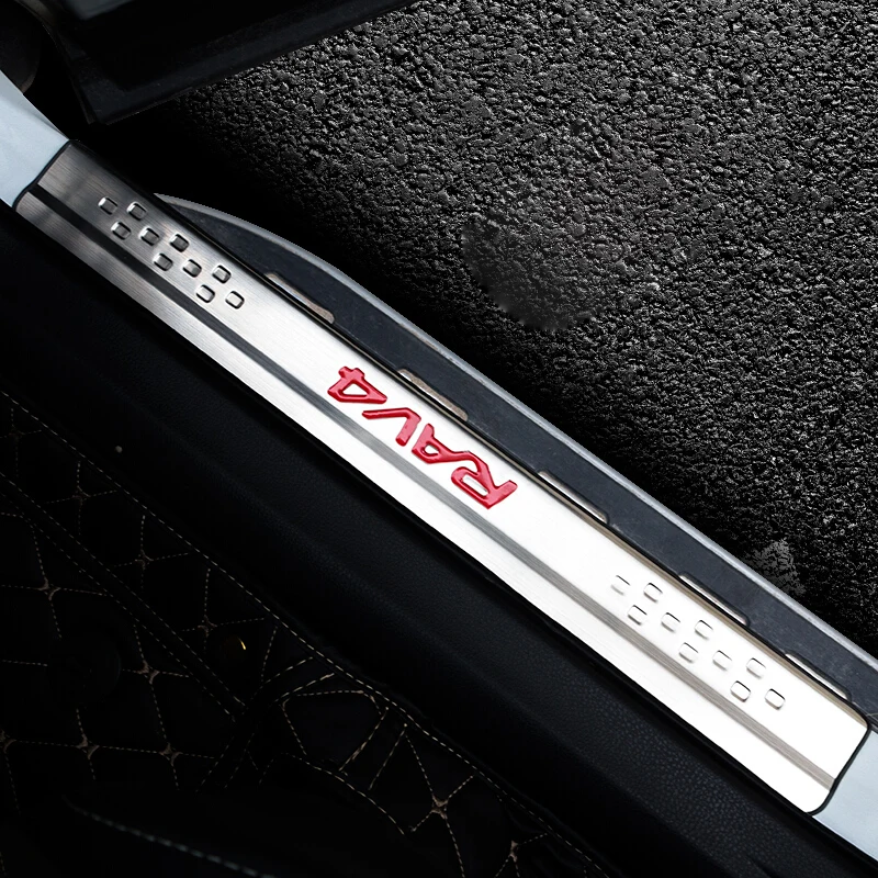 

For Toyota RAV4 2014 2015 2016 2017 2018 Stainless steel scuff plate door sill Welcome Pedal Threshold Cover Trim accessories