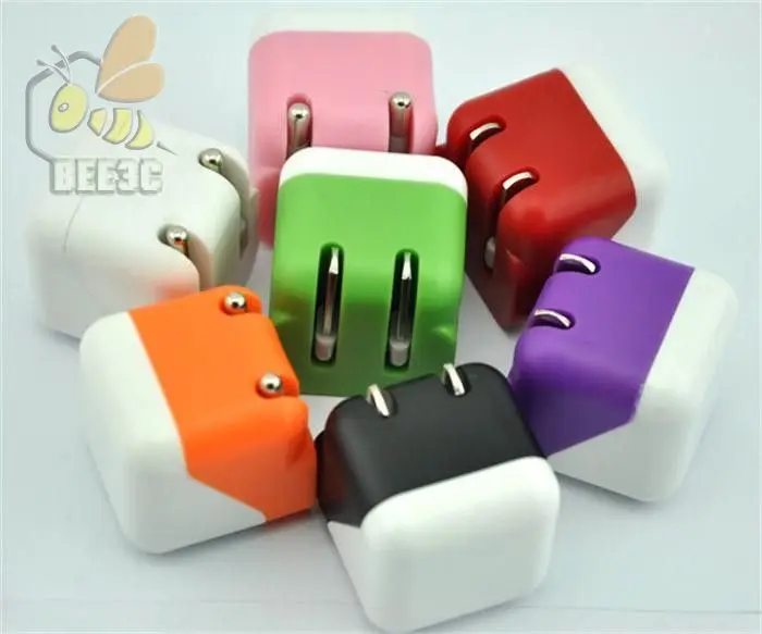 Универсальный складной мини USB-адаптер переменного тока в американском стиле