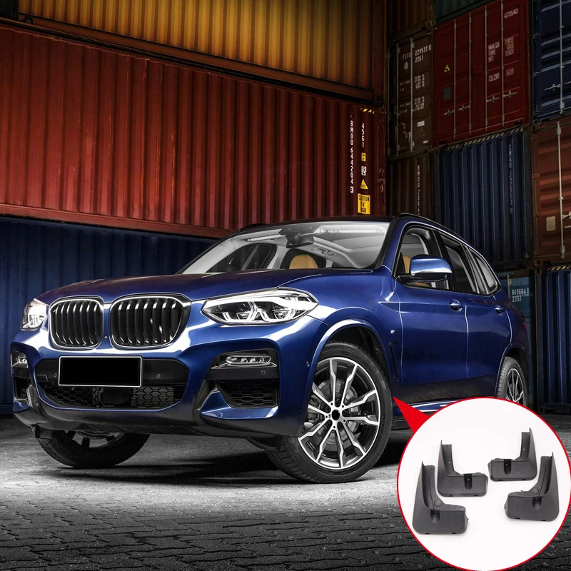 Plastic Exterior Mud Flap Splash Guards Mudguards Trim 4PCS For BMW X3 G01 2018Interior