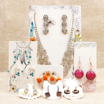 

100pcs pineapple/ Cat/ Life Tree paper Earring package Tags Cards Dreamcatcher necklace card marble bracelet/hair ornaments card