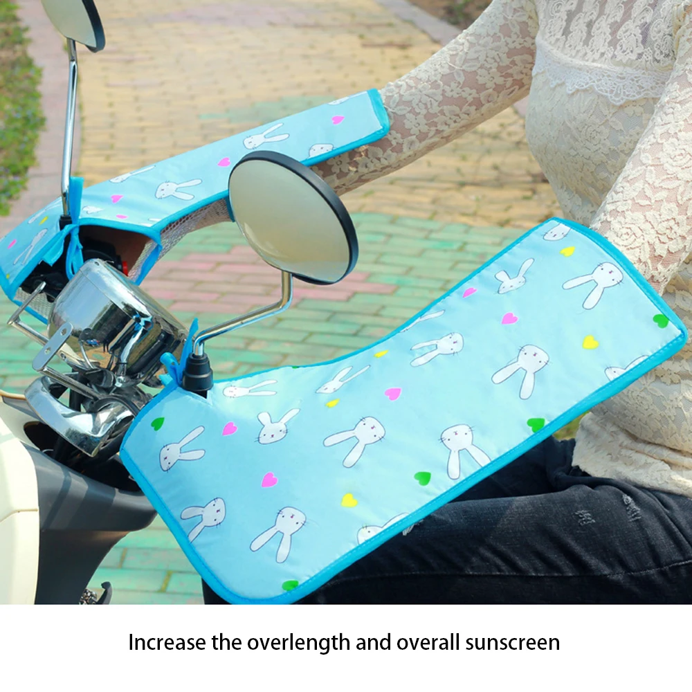 

Motorcycle Sunshade Gloves Women Sun Protection Summer UV Gauntlets Gloves Polyester Breathable Waterproof Handlebar Gloves Moto