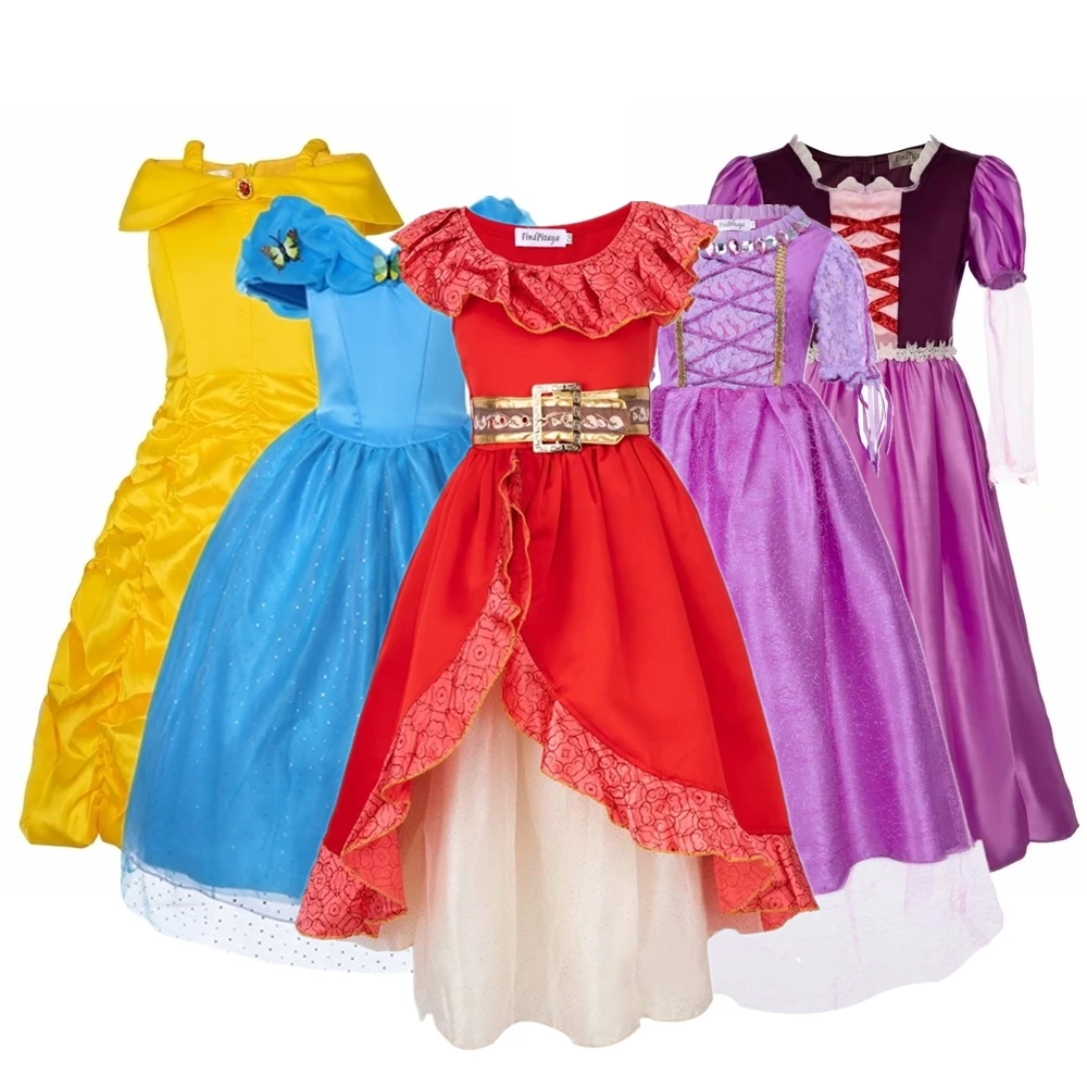 

Girls Dress Cinderella Cosplay Costume Baby Girl Princess Dress Rapunzel Aurora Beauty And The Beast Dress Christmas Vestidos