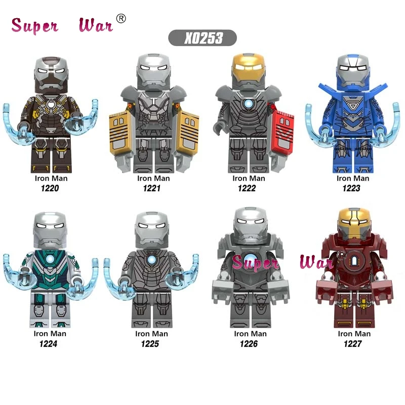 

50pcs Avengers Endgame Iron Man IronMan Tony Stark Mark24 Mark25 Mark29 Mark30 Mark31 Mark32 building block for children