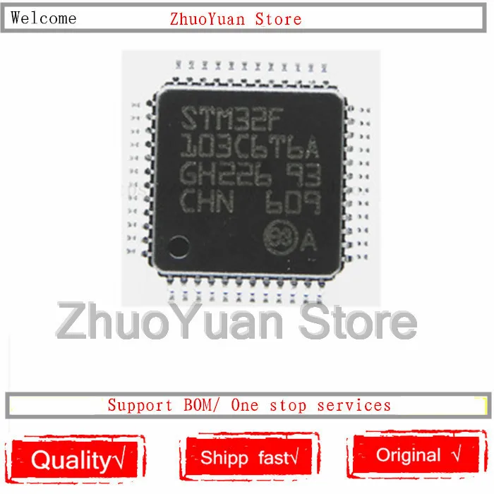 1 шт./лот новый оригинальный STM32F103C6T6A STM32F 103C6T6A Стандартный чип|Голосовые модули