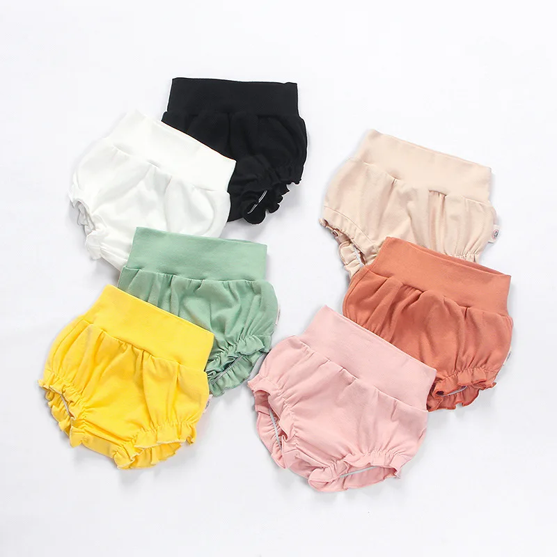 Mother nest 2018 Summer Children Baby Girl Shorts Infant PP Panties Toddler Solid Cotton Newborn Kid Bloomer Briefs Diaper Cover