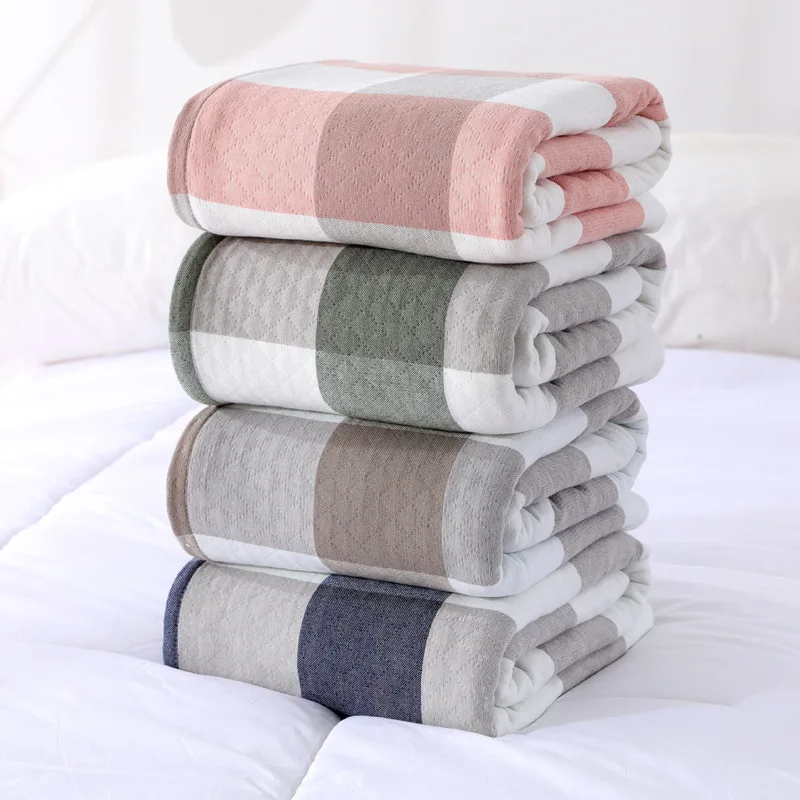 

Summer Muslin Bedding Blanket Cotton Toddler Quilt/Throw Blankets Lightweight Coverlet Bedspread