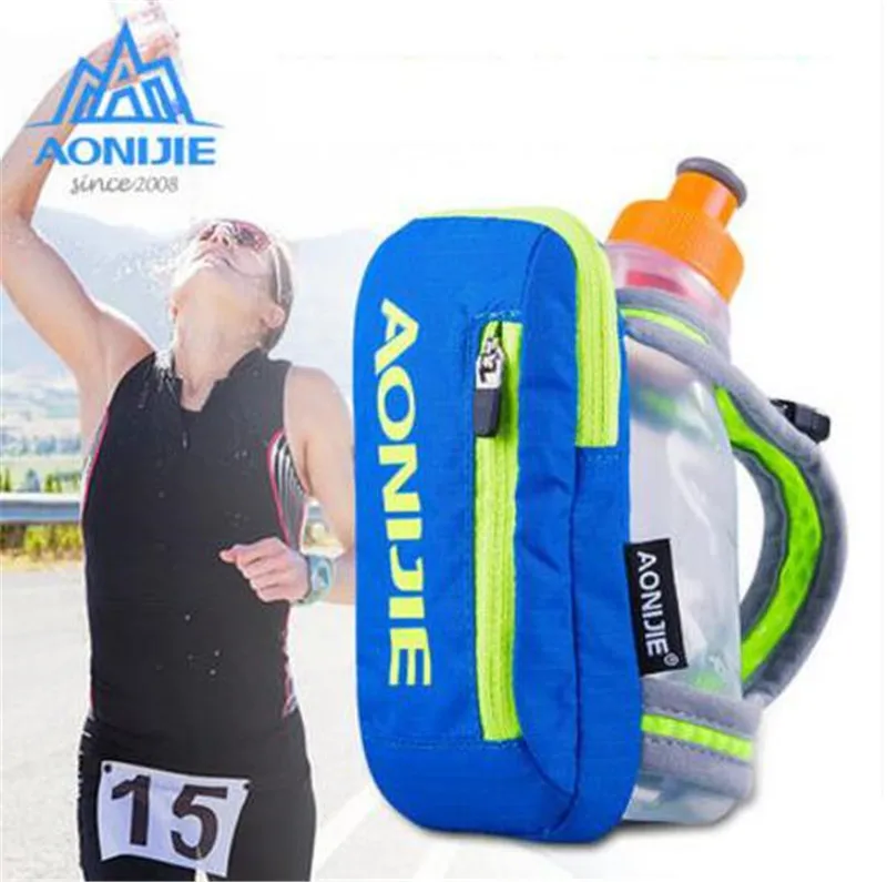 AONIJIE Outdoor Running Bag Handheld Water  250ML Bottle Hydration Pack Hiking Cycling Running Kettle Hand Bag For 4.7 Inch Phon