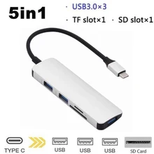 Высокое качество 5 в 1 usb C концентратор тип-c к USB 3,0 SD/TF кард-ридер адаптер для Macbook samsung Galaxy S9/S8 huawei P20 Pro