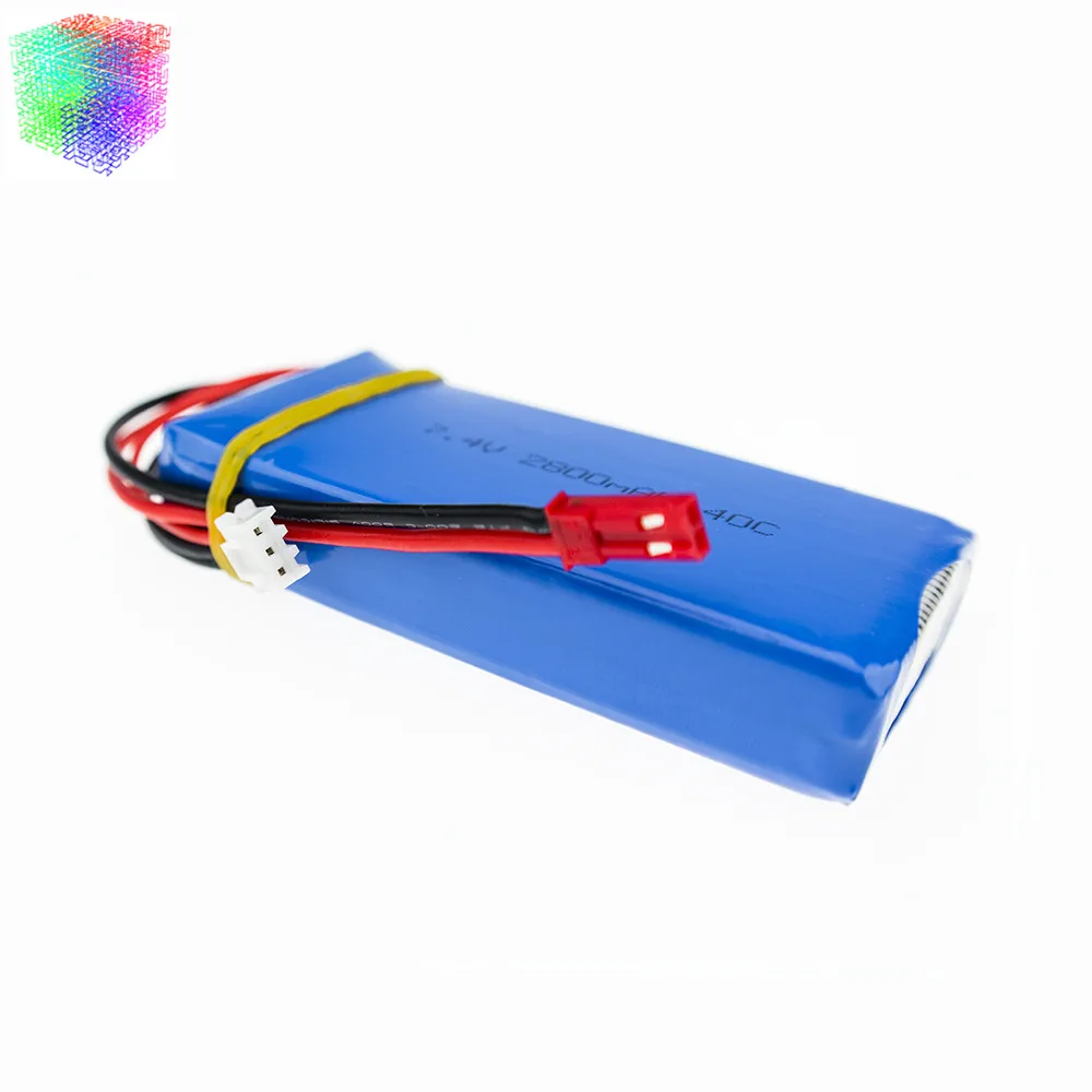1 шт. Lipo аккумулятор 7 4 В 2800 мАч 2s для WLToys V262 V333 V323 V666 RC вертолет Quadcopter drone|lipo battery