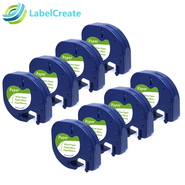 Best Price 8 pcs/lot 91200 Compatible DYMO LetraTag Tape Label 91220 91330 black on white 12mm*4m paper for DYMO label printer label maker Best Price 8 pcs/lot 91200 Compatible DYMO LetraTag Tape Label 91220 91330 black on white 12mm*4m paper for DYMO label printer label maker