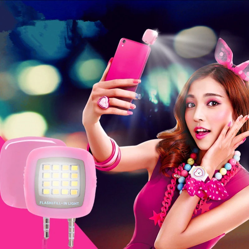 

2017 Spotlight Fill Mini 16 LED Selfie Flash Light Camera Smartphone Lenses For iPhone 5 5s 6 6S 7 Plus Samsung S5 S6 S7 Xiaomi
