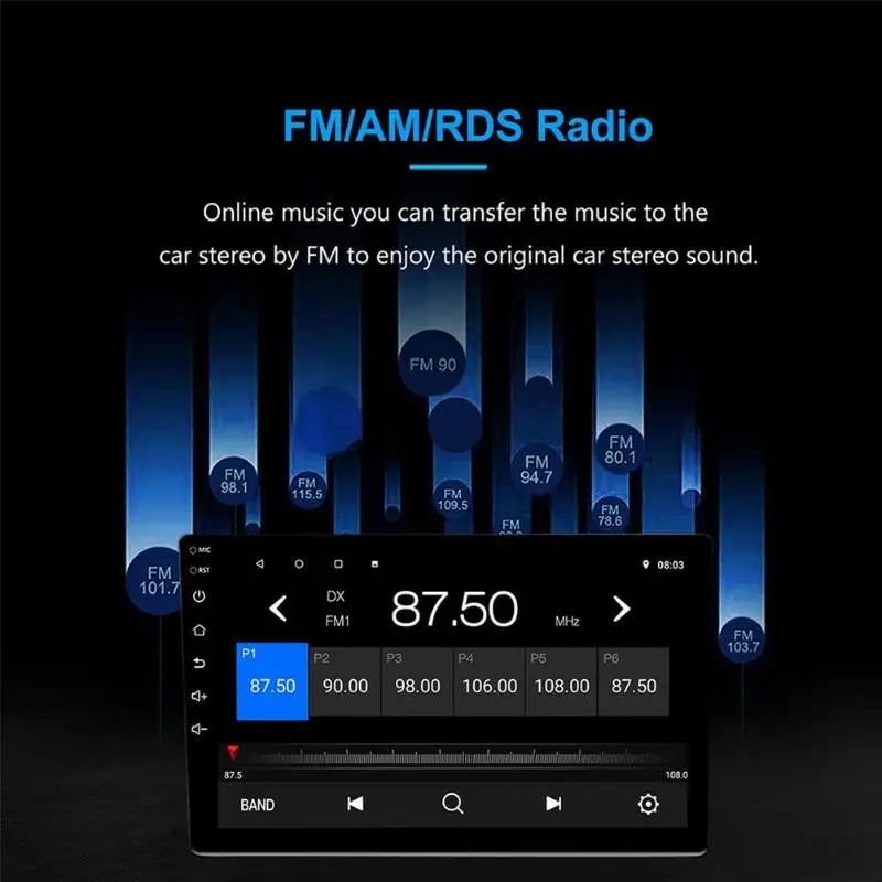 Sale 10.1 inch Android 8.1 Car Radio RDS GPS Navi BT 4.0 Hands-free USB Music Player In-Dash Bluetooth Head Unit 6