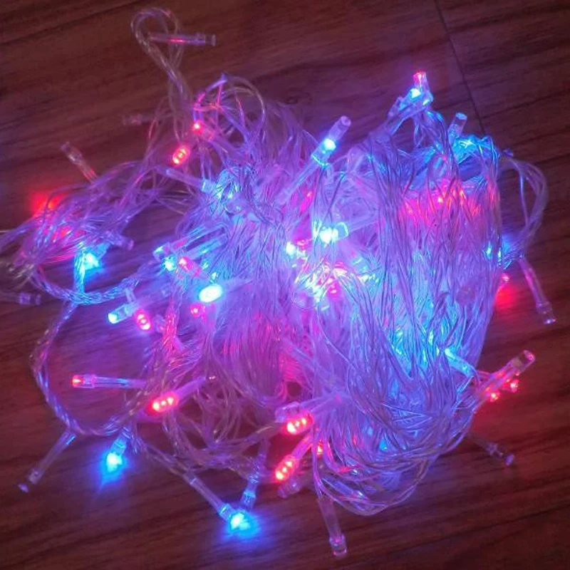 10M 100LED Beads Hot sales starry colorful LED String Lights 220V LED Christmas String Lamp for room/house/tree/party decoration