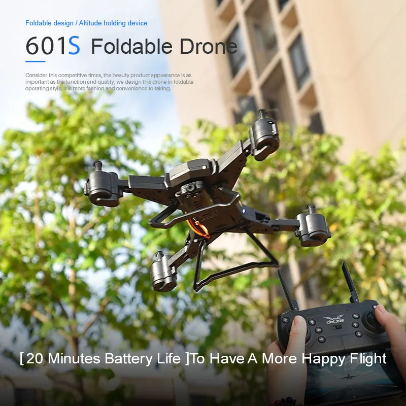 KY601S складной карманный Дрон для селфи с 1080 P Камера Wi Fi FPV Quadcopter KY601