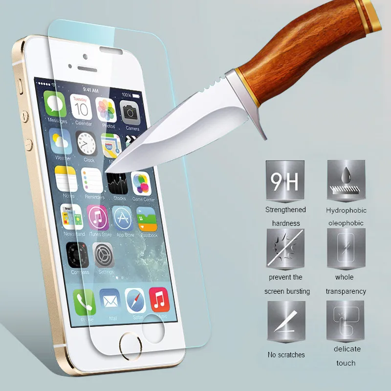 Защитное стекло для экрана iPhone 6 7 8 X SE S 5s 5 4s Plus XS XR|Защитные стёкла и плёнки| |