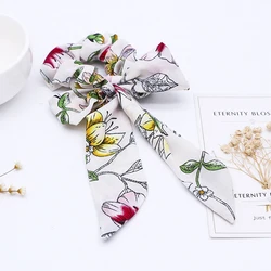 Print Chiffon Bow Hair Ropes Girls Sweet Scrunchie Elastic Hair Band Ladies Head Band Hair Ties Women Hair Accessories Print Chiffon Bow Hair Ropes Girls Sweet Scrunchie Elastic Hair Band Ladies Head Band Hair Ties Women Hair Accessories
