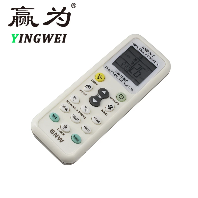 

Universal AC Remote Control for Air Conditioner 1000 in 1 Universal AC Remote Control GNW LCD A/C Remote Control Controller