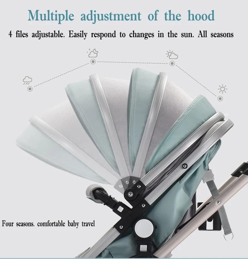 Clearance Baby carriage stroller 2 in 1/3 in 1 Multi-functional can sit High landscape stroller Two-way shock folding stroller Free shipping 3