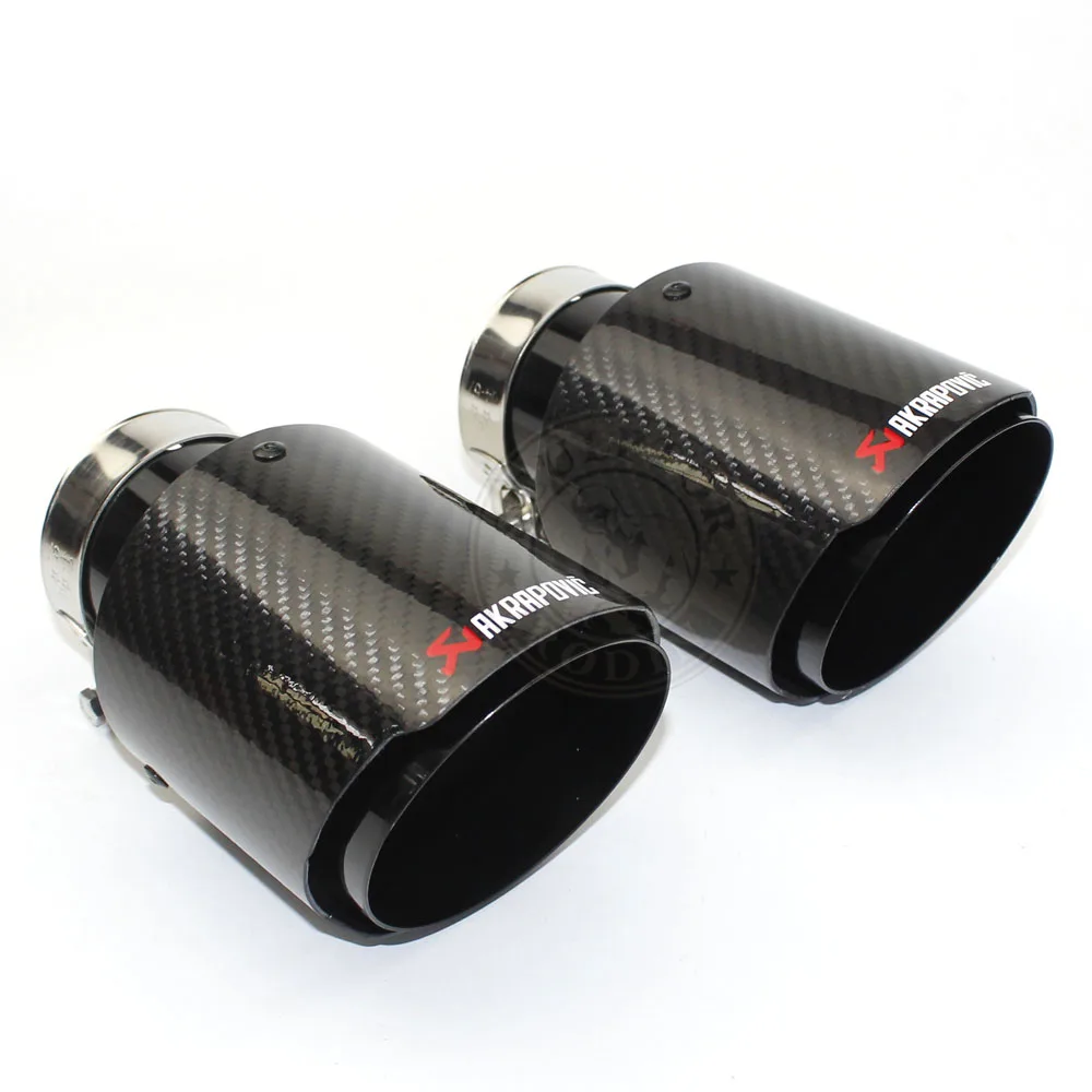 Free Shipping black universal various sizes akrapovic carbon fibre car