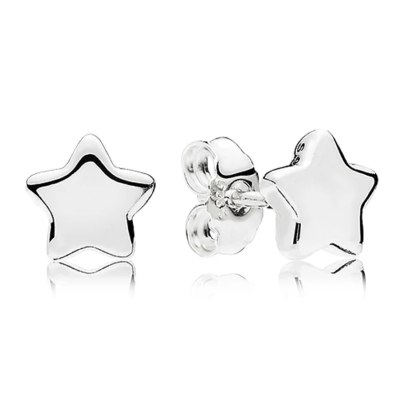 

New 925 Sterling Silver Earring Women Shining Stars Silver Stud Earrings For Women Wedding Gift Fine Jewelry