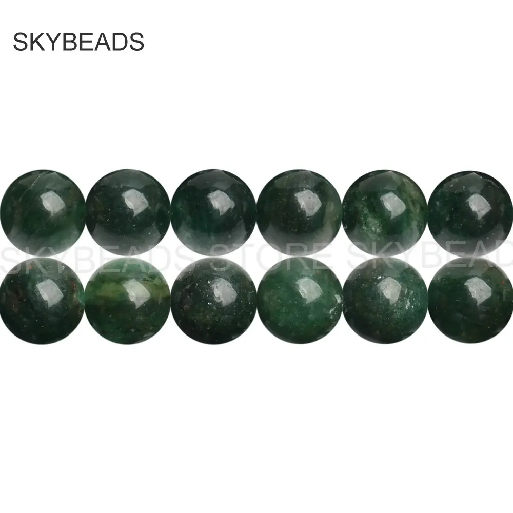 

Natural Green Gemstone Beads for Jewelry Craft Making One Strand Dark Green Jasper 10mm 12mm Round Beads in Bulk Wholesale