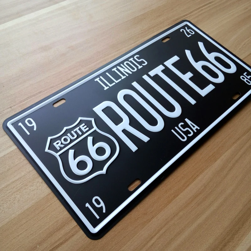 Новинка 2016 RZ1530 083 винтажный номерной знак &quotROUTE66 USA&quot жестяные знаки жестяная
