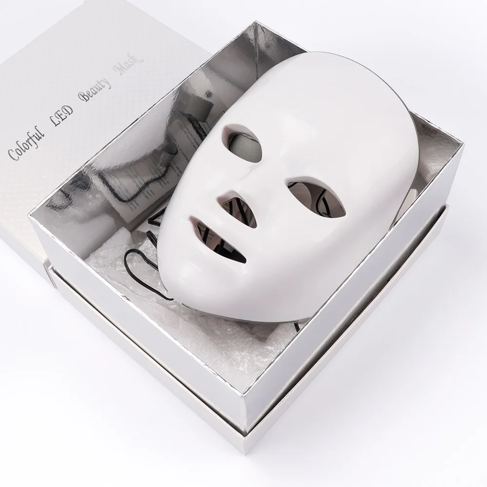 7 цветов Светодиодная терапевтическая маска светильник маска для лица терапия Анти отбеливание акне маска для лица корейский уход за кожей омоложение лица Home SPA