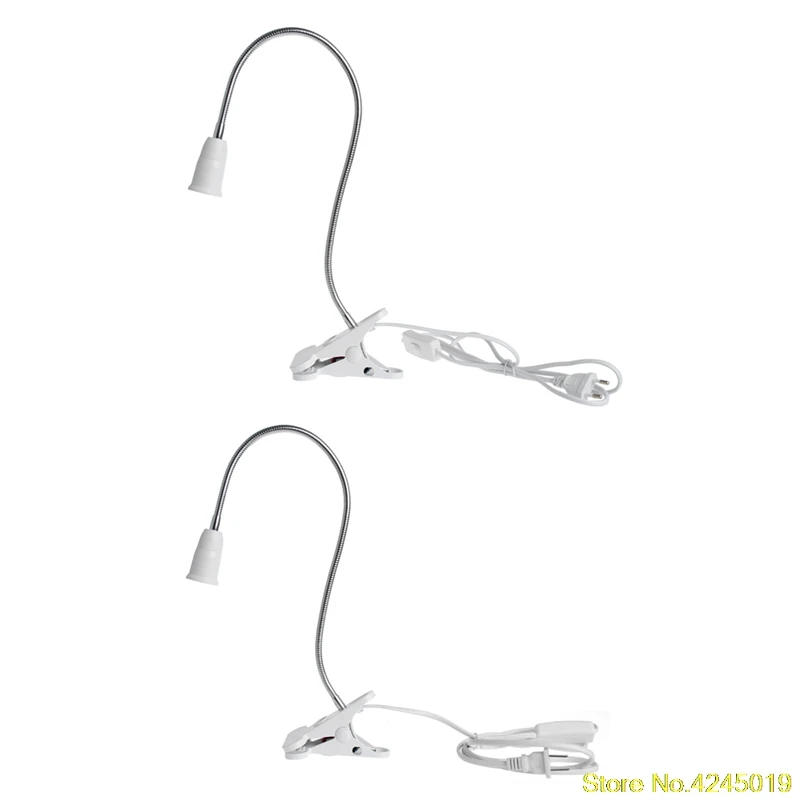 

2018 High quality E27 50cm AC 85-265V Flexible Clip on Switch LED Lamp Holder Socket Power Cable