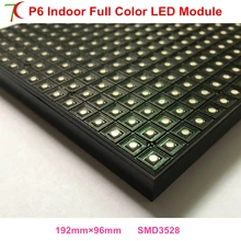 192 мм* 96 мм P6 Крытый полноцветный светодиодный модуль меньшего размера светодиодные панели светодиодный дисплей