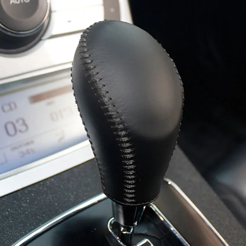 PONSNY автомобильные чехлы для интерьера чехол для Hyundai Rohens-Coupe 2009 автоматическое переключение ошейники из натуральной кожи ручной работы чехол - Название цвета: Black line