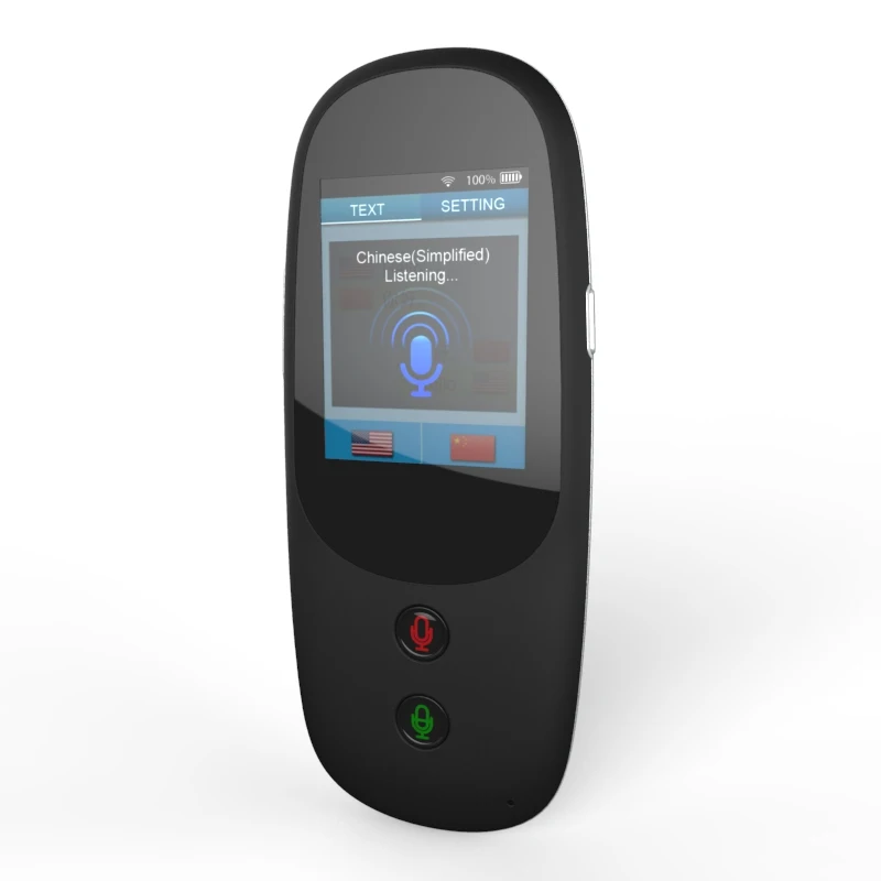 

Instant translator 4G LTE & WiFi optional Screen touch and button press 1200mAh pocket portable language translator