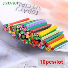 FXINBA 10 шт./лот Fimo фруктовые Ломтики Для слайма/ногти искусство советы глины искусственные фруктовые ломтики палочки Slimes игрушки Lizun DIY