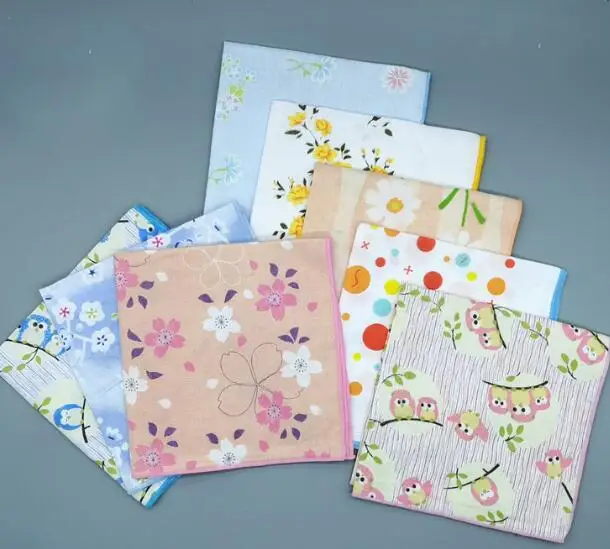 5pcs 1 шт.-5 шт. платок в цветочки леди цветочный женский платок Салфетка полотенца 35 см Новинка свадьба стол hanky RF2 - Цвет: 5pcs