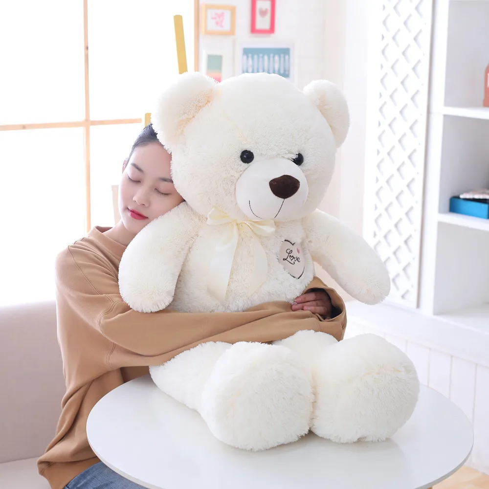 Miaoowa 1pc 90cm Lovely Teddy Bear with Bowknot Plush Toy Soft Animal Bear Toys for Children Stuffed Cartoon Doll for Girls Gift