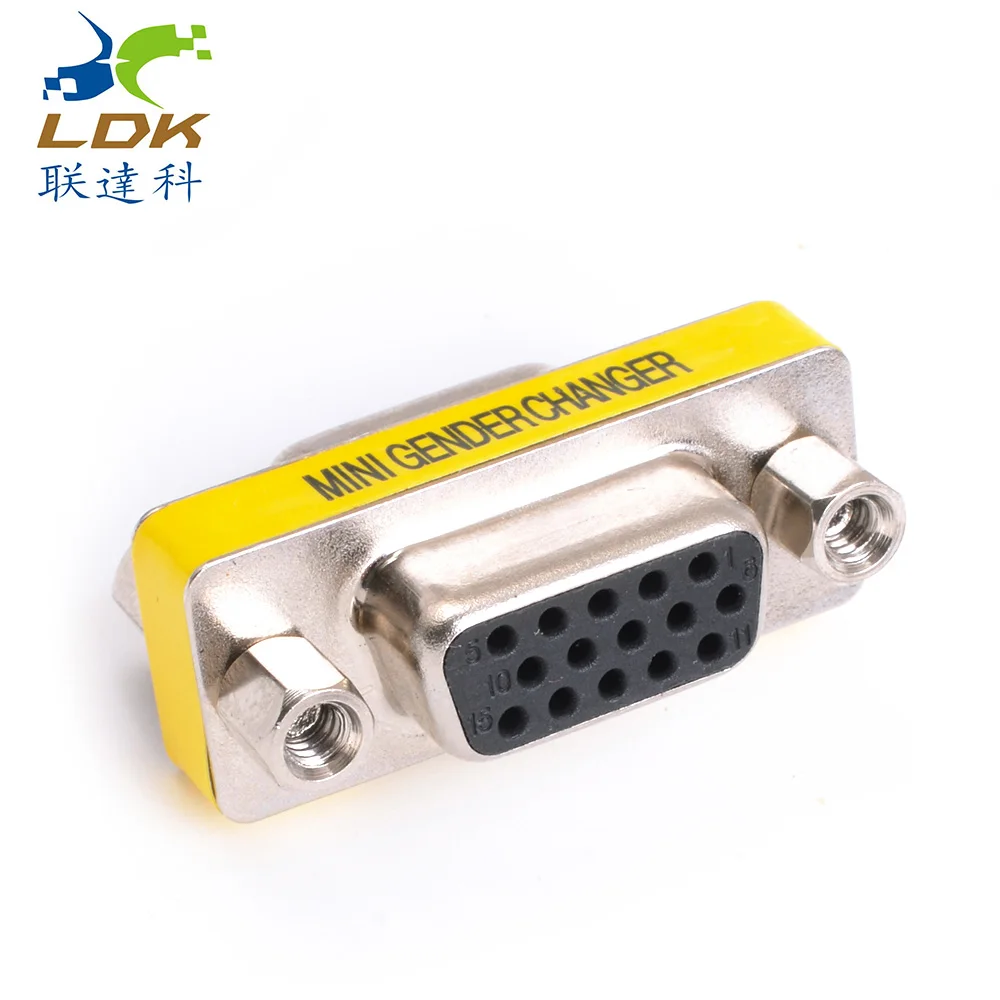 

Liandake VGA mother on mother conversion head adapter extension 15 hole on the 15 hole of the connector VGA line connector 10pcs