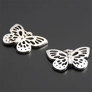 

20pcs Silver Color Alloy Butterfly Animal Charms Pendant Jewelry Findings For DIY Choker Necklace A2599