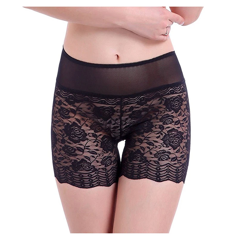 

6pcs Women Lace Trousers Underwear Sexy Flower High Waist Fashion Soft Comfortable Safety Short Pants 3 Colors F50